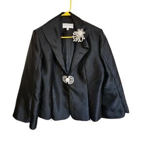 Lilly & Taylor Black Suit Jacket Blazer Size 16